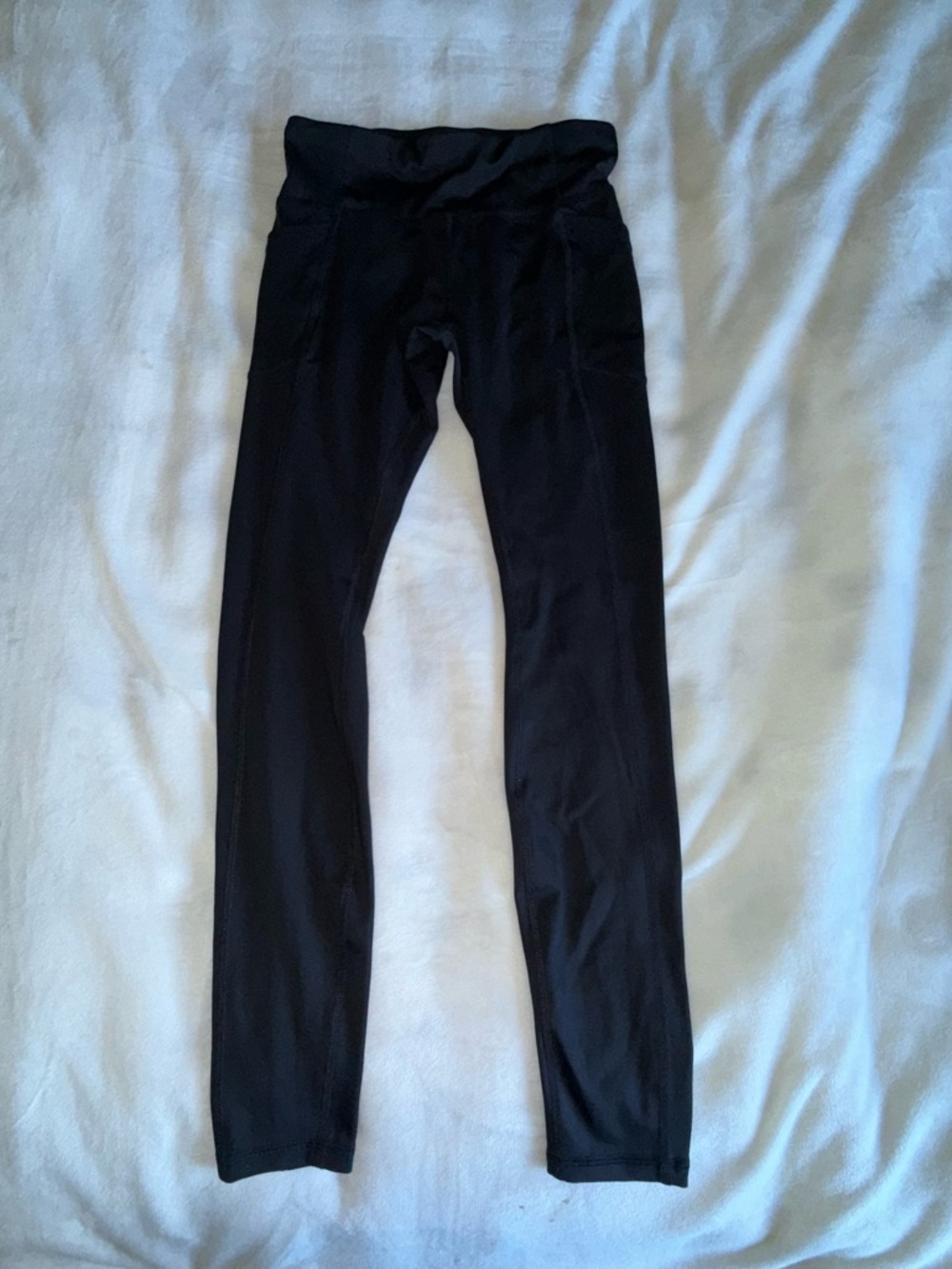 Avia Black Workout Leggings with Subtle Logo